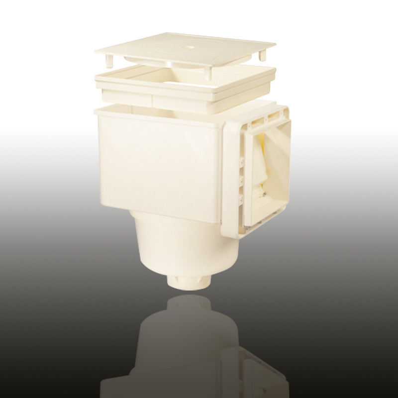 V10 Skimmer für Betonbecken Cremeweiß