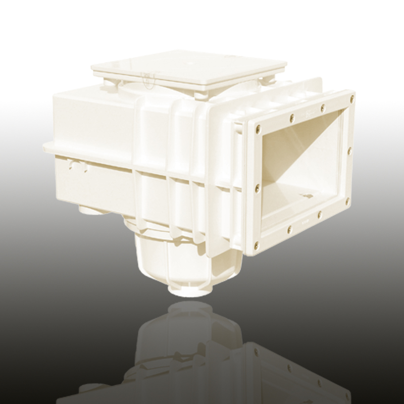 V20 Skimmer für Folien-, und vorgefertige Becken Cremeweiß, ABS Flansch