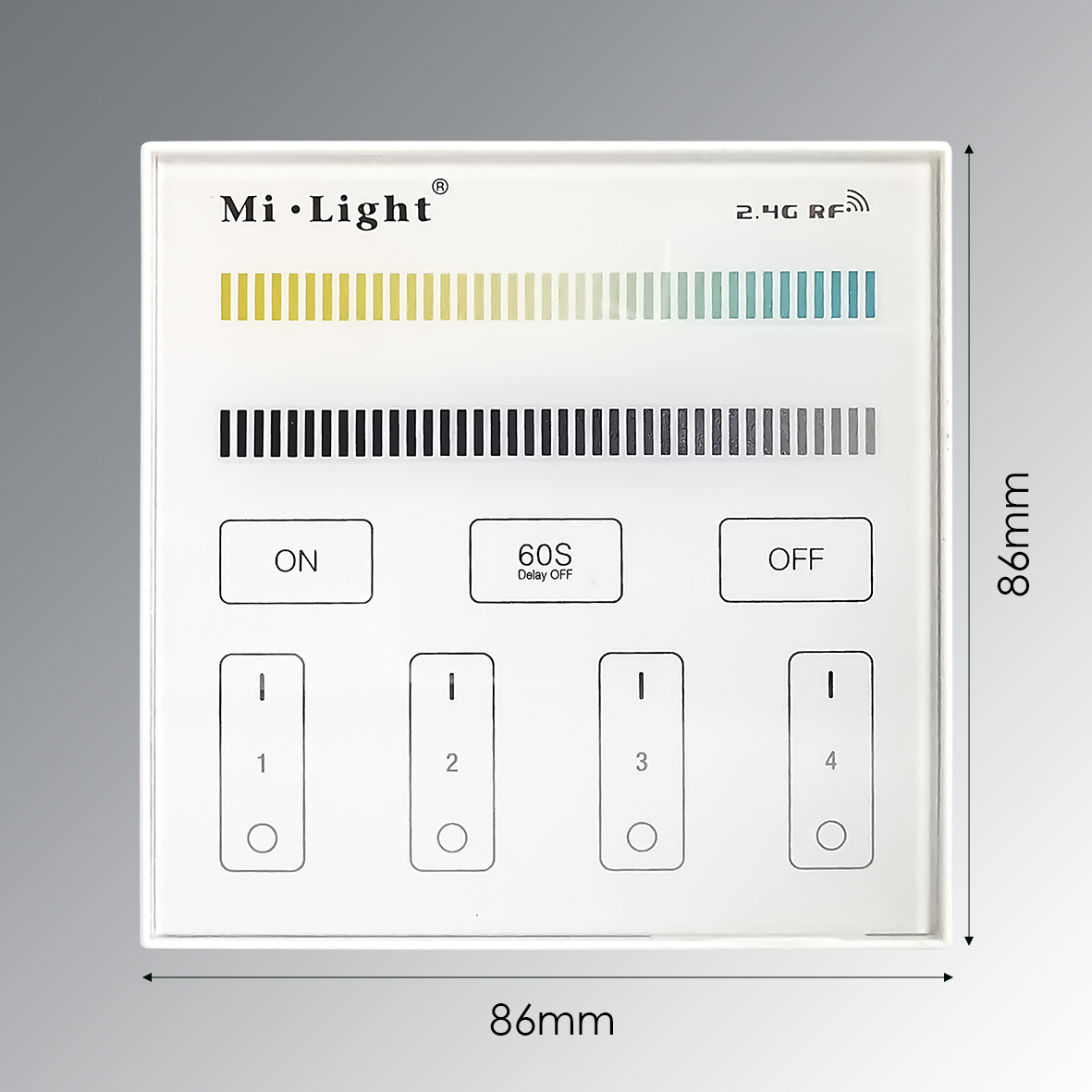4 Zonen Wandsteuerung Smart Panel CCT / Dualweiss Mi-Light/MiBoxer B2 – Bild 2