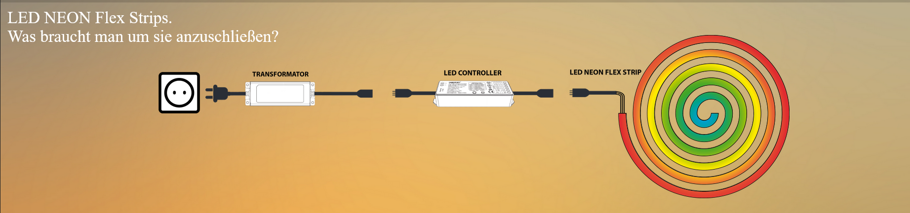 LED NEON FLEX 24V "Warmweiß" Quadratisch – Bild 4