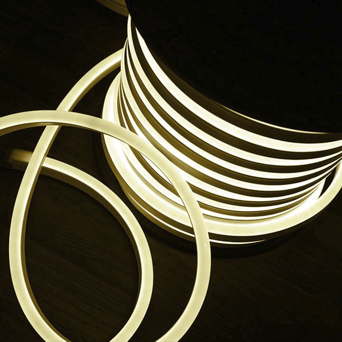 LED NEON FLEX 230V  "Warmweiß" Pilzförmig
