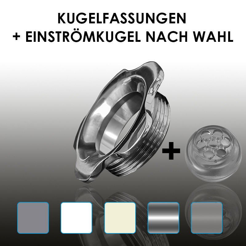 UNI SET Kugelfassung + Einströmkugel (Set)